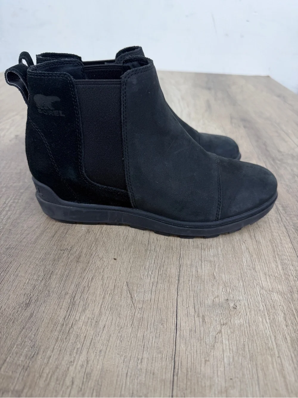Sorel Black Slip-On Chelsea Ankle Shoe